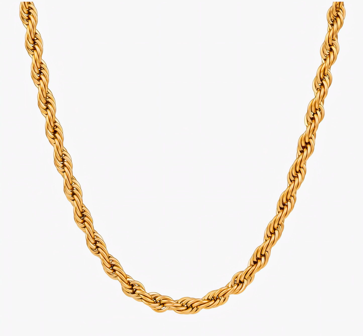 Gold Plated Rope Chain For Men (21.5 Inch)