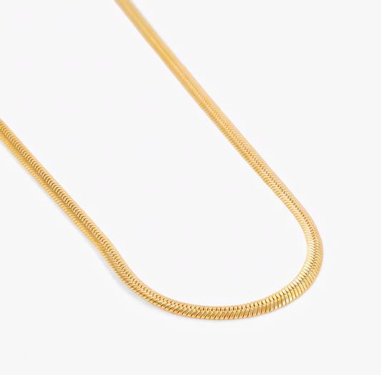 Gold Plated Snake Chain For Men (21.5 Inch)